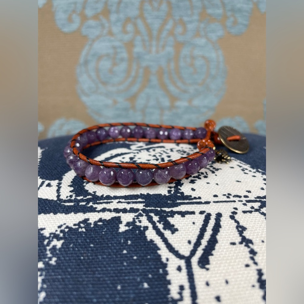 Stackable Lepidolite Bead Bracelet - image 2